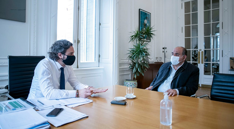 Reunión de Juan Manzur con Santiago Cafiero