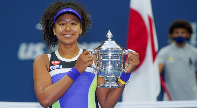 Naomi Osaka festejó en el US Open
