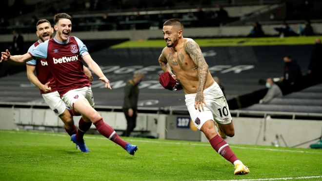 Un gol de Lanzini selló el empate entre Tottenham y West Ham