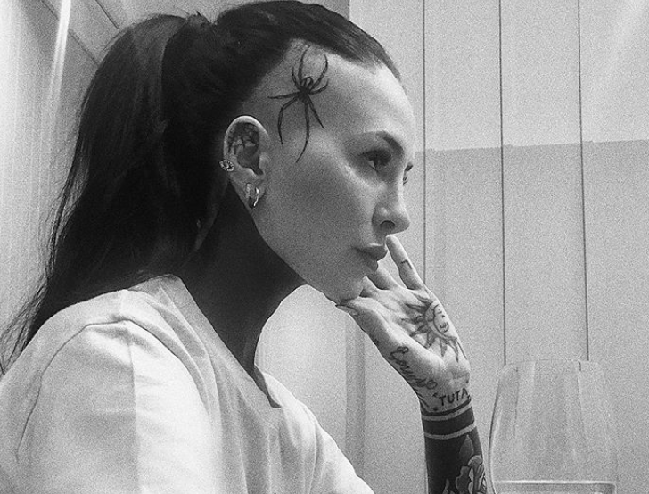 El exótico animal tatuado en la cabeza de Cande Tinelli