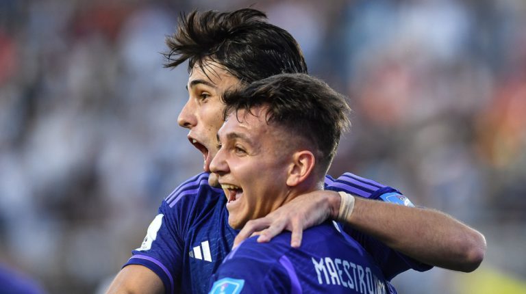 En su debut como titular en el mundial Sub 20, Maestro Puch metió el primer gol contra Nueva Zelanda