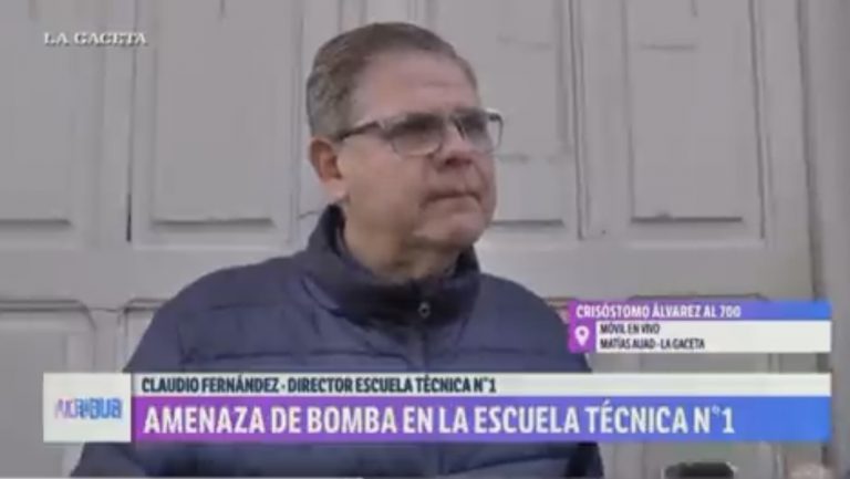 VIDEO: el llanto del Director de la escuela amenazada de bomba Tucumán