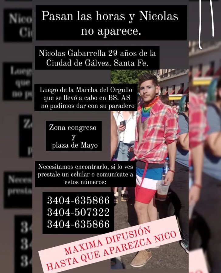 Fue a la Marcha del Orgullo Gay y no volvió