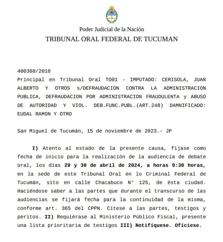 Administración fraudulenta de fondos millonarios de la UNT: la fecha del juicio