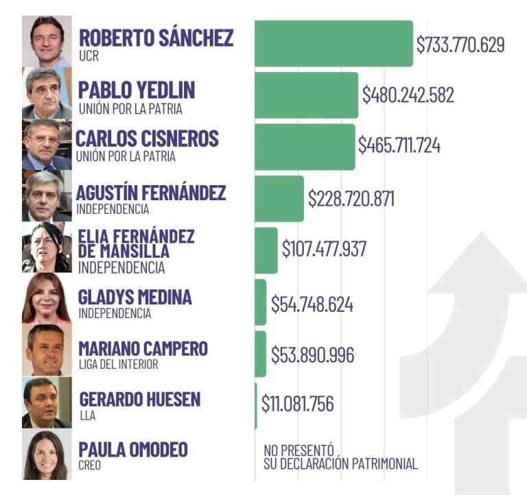 Los nueve diputados tucumanos declaran un patrimonio conjunto que supera los $2.135 millones