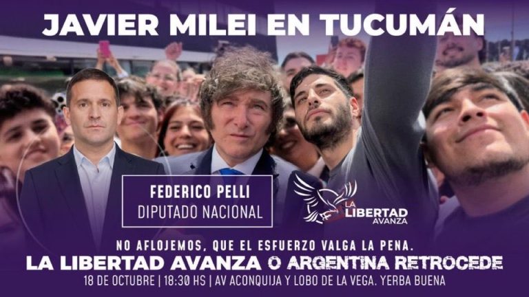 Milei apuesta por Tucumán: caminata en Yerba Buena a pocos días de las elecciones