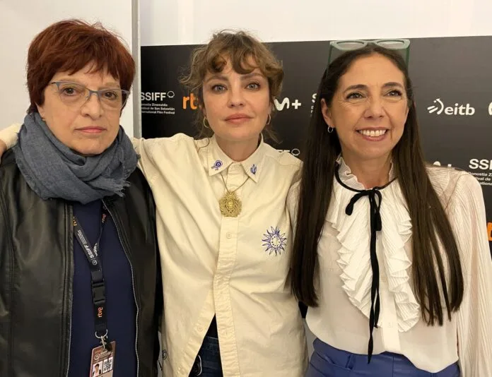 Fonzi junto a Deza en la presentación de la película Belén.