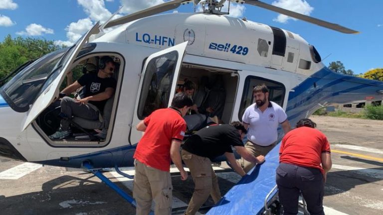 Derivación aérea urgente: trasladan paciente traumatizado desde Mala Mala en traslado sanitario