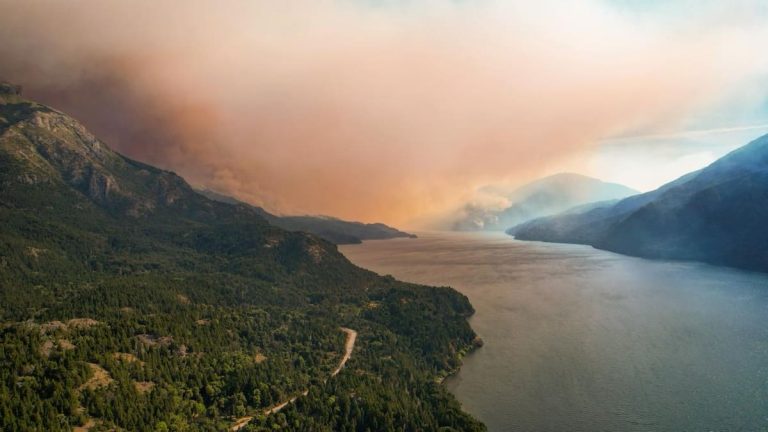 Incendio activo en el Parque Nacional Los Alerces: las llamas avanzan hacia zonas pobladas de la Patagonia