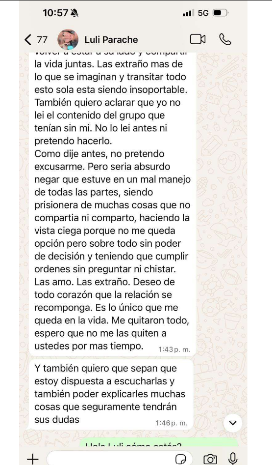 Sin darse cuenta, Lourdes confiesa a sus amigas ser víctima de Trata de Personas. 