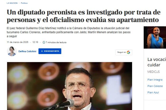 LLA analiza el apartamiento de Cisneros: Se nacionaliza la causa de Trata de Personas en Diputados