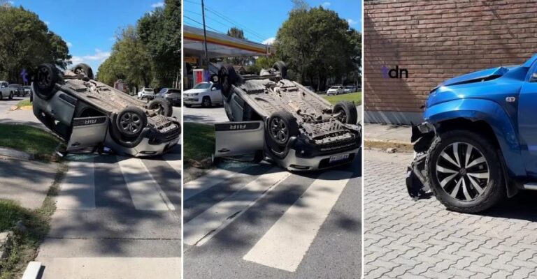 Grave accidente en Yerba Buena: provocó el vuelco de un vehículo con una mujer de 85 años e intentó darse a la fuga
