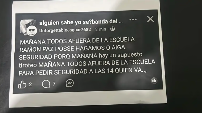 Seis nuevas amenazas de tiroteo en escuelas de Tucumán