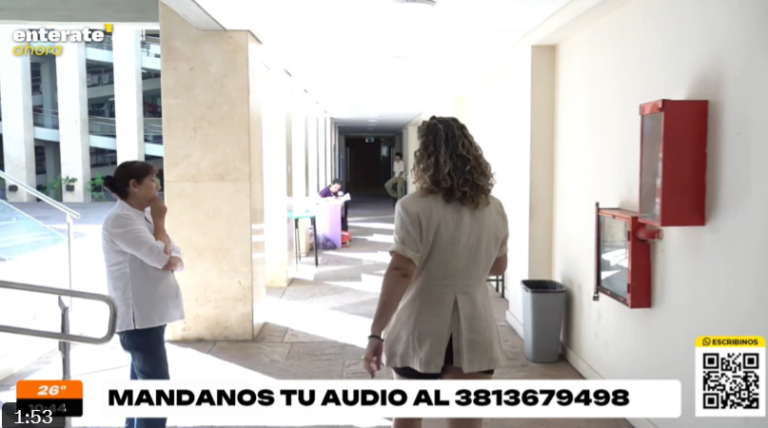 “No me podés filmar”: agarró el microfono y protagonizó un cruce en la Facultad de Derecho de la UNT durante el paro universitario