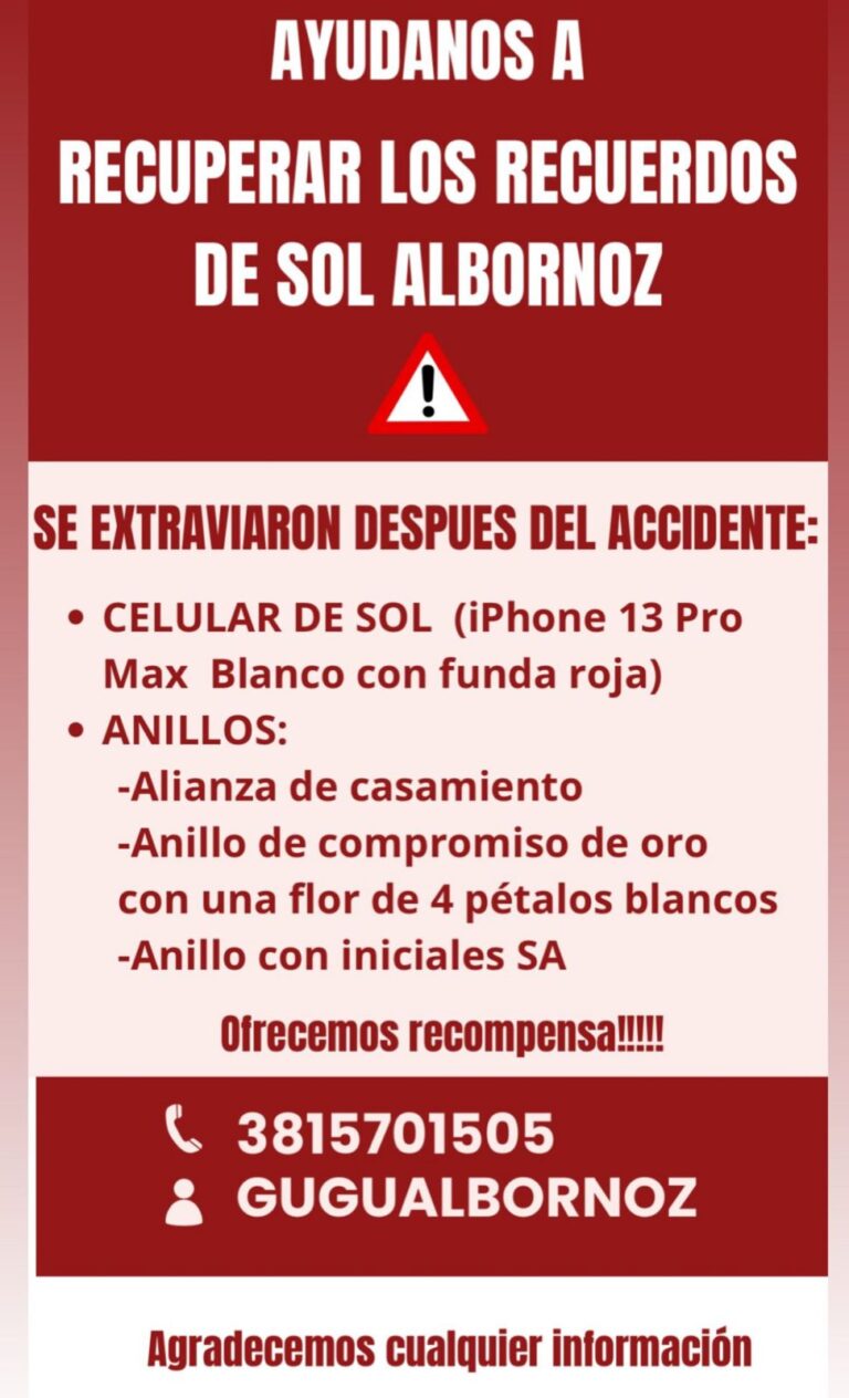 Vergüenza: ¿Dónde están las pertenencias de Solana Albornoz?