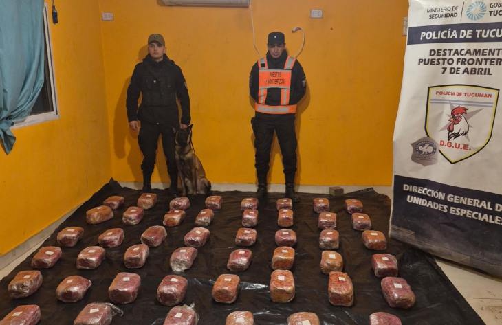 La Policía de Tucumán incauta 48 kilos de marihuana y detiene a dos mujeres en operativo antinarcóticos