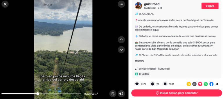 «Una de las escapadas más lindas»: el video de El Cadillal que enamoró a miles de personas en redes