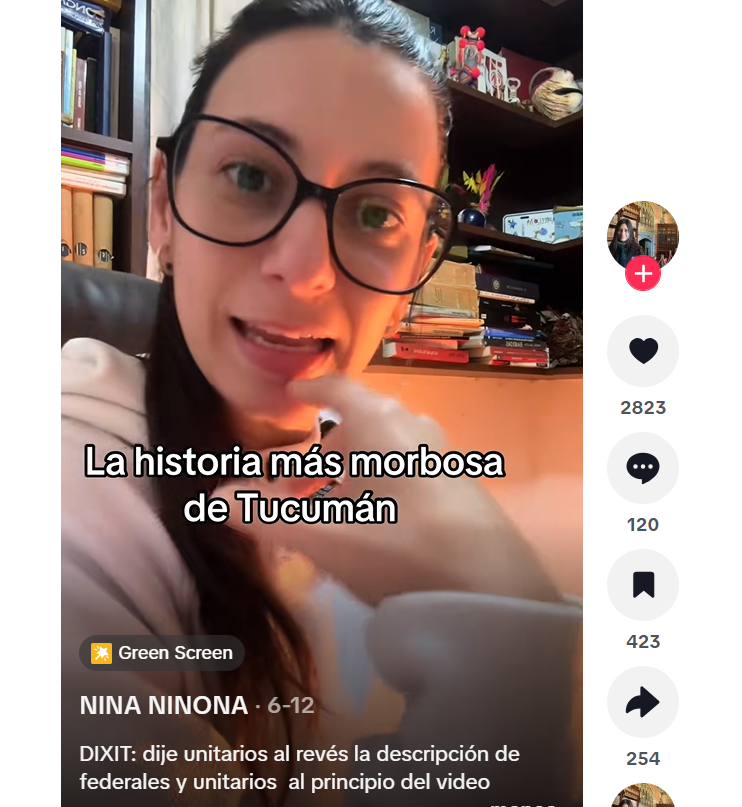 "A un gobernador le cortaron su cabeza y la colgaron en la Plaza": Una tiktoker quiso explicar la