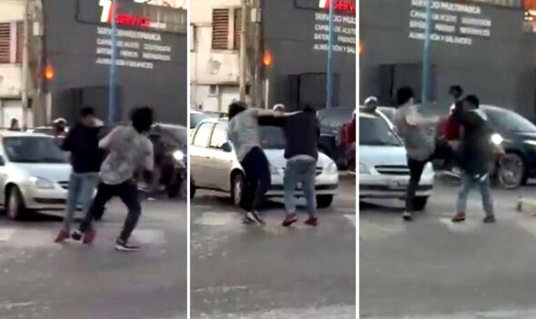 Violenta pelea entre un automovilista y un limpiavidrios en un transitado cruce de la capital tucumana