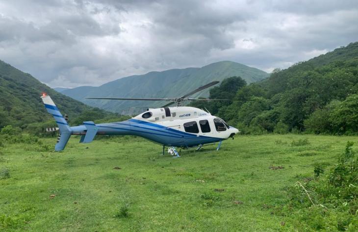 Rescate aéreo en los Valles: volaron de urgencia desde Amaicha para salvar a un joven accidentado