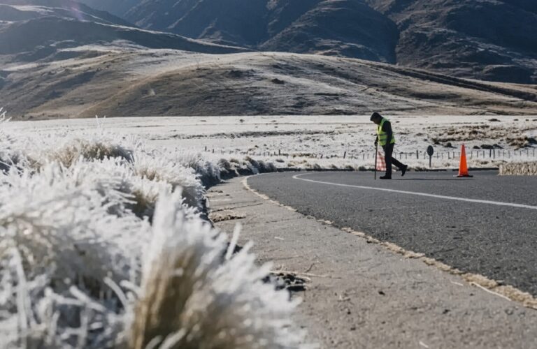 Habilitaron la ruta 307 entre Tafí del Valle y Amaicha tras varias horas de corte por hielo