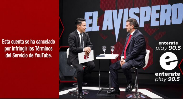Youtube retiró el canal Enterate de Carlos Cisneros de su plataforma por «infringir los términos del servicio»
