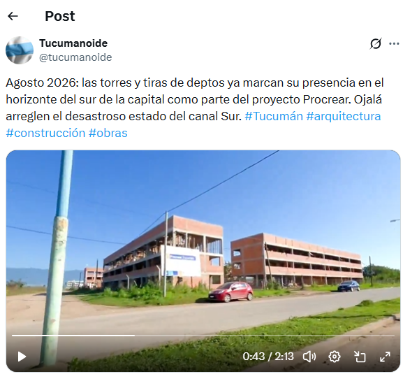 Avances en el Procrear del sur de la capital: "Las torres y tiras de departamentos ya marcan su