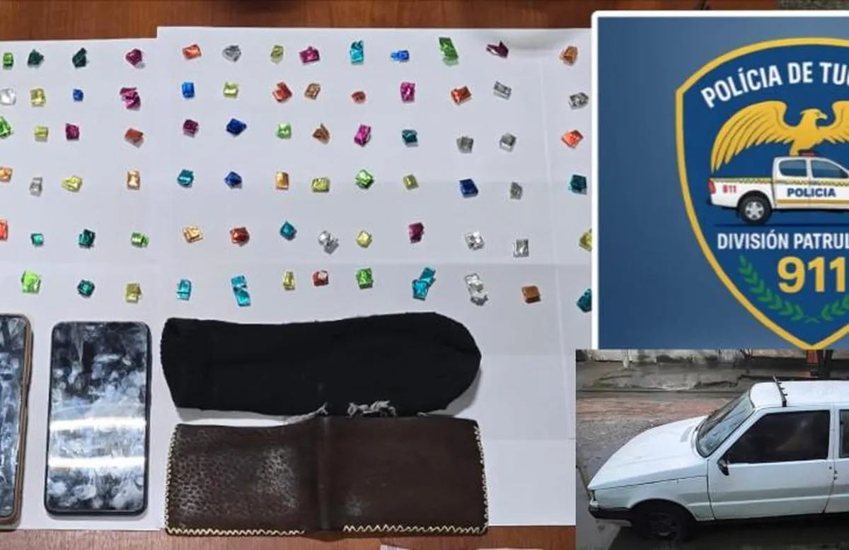 La Policía de Tucumán incautó más de 100 envoltorios de cocaína tras un operativo de control en la Capital -