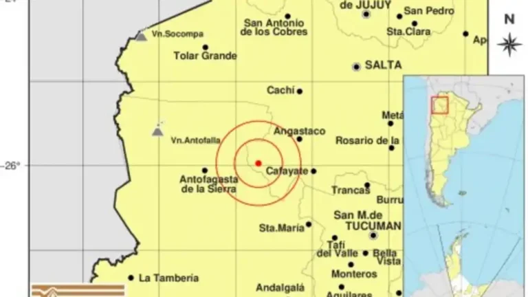 Un sismo de magnitud 5 con epicentro en Trancas se sintió en la capital y no dejó víctimas