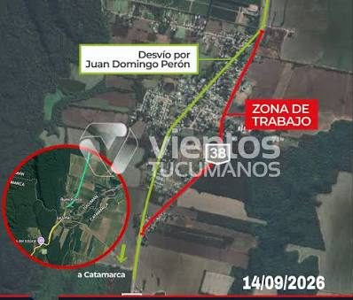 Tránsito interrumpido: Vialidad Nacional inició obras preventivas en la Ruta 38 y desvía el tránsito por